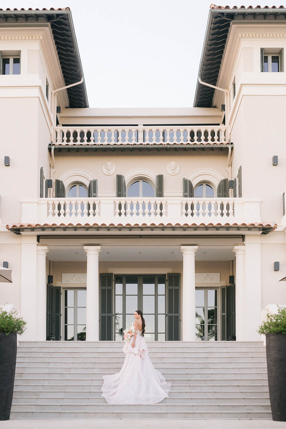 bride on the stairs